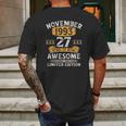 27 Years Old Gifts Vintage November 1993 27Th Birthday Mens Back Print T-shirt Gifts for Men