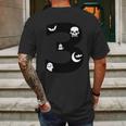 3 Name Charater Dracula Skullcap Candle Bat Moon Ghost Halloween Boo Mens Back Print T-shirt Gifts for Men