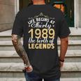 30Th Birthday Gift Vintage 1989 Classic Mens Back Print T-shirt Gifts for Men