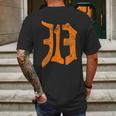 313 Detroit Michigan Vintage Old English D Area Code Mens Back Print T-shirt Gifts for Men