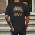 32 Years Old Birthday Gifts Awesome Since July 1989 Ver2 Mens Back Print T-shirt Gifts for Men