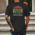 36 Years Old Birthday Vintage September 1986 Limited Edition Mens Back Print T-shirt Gifts for Men