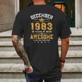 38Th Birthday Gift 38 Years Old Awesome Since December 1983 Ver2 Mens Back Print T-shirt Gifts for Men