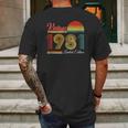 40Th Birthday 40 Years - 1981 Vintage Limited Edition Mens Back Print T-shirt Gifts for Men