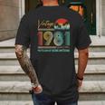 40Th Birthday Gift Vintage 1981 Retro 40 Years Old Mens Back Print T-shirt Gifts for Men