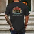 40Th Birthday Vintage March 1981 40 Years Old Mens Back Print T-shirt Gifts for Men