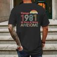 40Th Birthday Gifts Vintage Years Of Being Awesome Mens Back Print T-shirt Gifts for Men