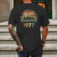 44 Years Old Birthday Gifts Awesome Since April 1977 Ver2 Mens Back Print T-shirt Gifts for Men