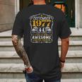 44 Years Old September 1977 Retro Awesome 44Th Birthday Mens Back Print T-shirt Gifts for Men