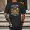 45 Years Old Legends February 1977 Vintage 45Th Birthday Mens Back Print T-shirt Gifts for Men