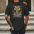 47 Years Old Gifts Vintage May 1974 47Th Birthday Gift Mens Back Print T-shirt Gifts for Men