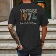 48 Years Old Gifts Vintage 1974 Limited Edition 48Th Birthday Mens Back Print T-shirt Gifts for Men