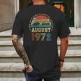 49 Years Old Decoration Awesome Since August 1972 Birthday Mens Back Print T-shirt Gifts for Men