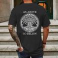 As Above So Below Mens Back Print T-shirt Gifts for Men