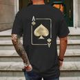 Ace Of Spades Playing Card Mens Back Print T-shirt Gifts for Men