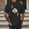 Ace Of Spades Playing Card Halloween Costume Mens Back Print T-shirt Gifts for Men