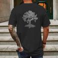 Acoustic Guita Hand Printed Willow Tree Asphalt Mens Back Print T-shirt Gifts for Men