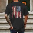 Adult Patriots American Distressed Flag Mens Back Print T-shirt Gifts for Men