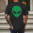 Alien Head Green Alien Grey Mens Back Print T-shirt Gifts for Men