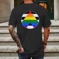 Ally Flag Circle Pyramid Pride Mens Back Print T-shirt Gifts for Men