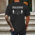 Amateur Radio Ham Funny Social Distancing Mens Back Print T-shirt Gifts for Men