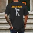 Amazombie Coworker Gift Associate Warehouse Zombie Mens Back Print T-shirt Gifts for Men