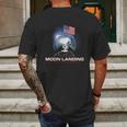 American Flag Snoopy Moon Landing 50 Year Anniversary Shirt Mens Back Print T-shirt Gifts for Men