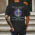 Ancient Aliens Theorists Astronaut Ufo Conspiracy Theory Mens Back Print T-shirt Gifts for Men