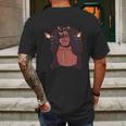 Angry Bear Shooting Mens Back Print T-shirt Gifts for Men