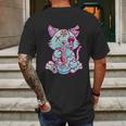 Anime Aesthetic Pastel Goth Ramen Noodle Cat Gifts Mens Back Print T-shirt Gifts for Men