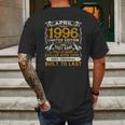 April 1996 Vintage 25 Years Old 25Th Birthday Gift Family Mens Back Print T-shirt Gifts for Men