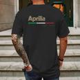 Aprilia Italian City Retro Flag Italy Gift Graphic Design Printed Casual Daily Basic Mens Back Print T-shirt Gifts for Men