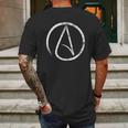 Atheism Symbol Distressed Atheist Mens Back Print T-shirt Gifts for Men