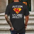 Austim A Diffrent Ability Mens Back Print T-shirt Gifts for Men