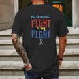 Autism Awareness Autistic Grandsons Fight Grandparent Mens Back Print T-shirt Gifts for Men