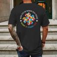 Autism Awareness Month Puzzle Aspergers Autistic Pride Gift Mens Back Print T-shirt Gifts for Men