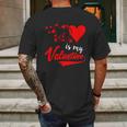 Baboon Is My Valentine Mens Back Print T-shirt Gifts for Men