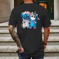 Baby Unicorn And Stitch Mens Back Print T-shirt Gifts for Men