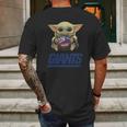 Baby Yoda Hug Giants Mens Back Print T-shirt Gifts for Men