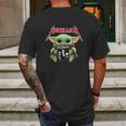 Baby Yoda Hug Metallica Mens Back Print T-shirt Gifts for Men