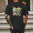 Baby Yoda And Jack Skellington Mens Back Print T-shirt Gifts for Men