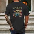 Baby Yoda Read Across America Flag Mens Back Print T-shirt Gifts for Men