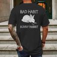 Bad Habit Bunny Rabbit Cocaine Mens Back Print T-shirt Gifts for Men