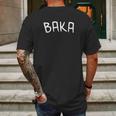 Baka Funny Cute Anime Manga Japanese Word Gift Mens Back Print T-shirt Gifts for Men