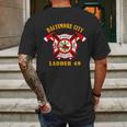 Baltimore City Fire Rescue Ladder 49 Mens Back Print T-shirt Gifts for Men