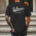 Baltimore Maryland Charm City Mens Back Print T-shirt Gifts for Men