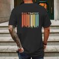 Baltimore Maryland Vintage Retro City Urban Skyline Seaport Mens Back Print T-shirt Gifts for Men