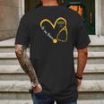 Baylor Bears Heart 34 Apparel Mens Back Print T-shirt Gifts for Men