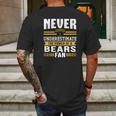 Baylor Bears Never Underestimate Apparel Mens Back Print T-shirt Gifts for Men