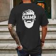 Bearded Champ Mens Back Print T-shirt Gifts for Men